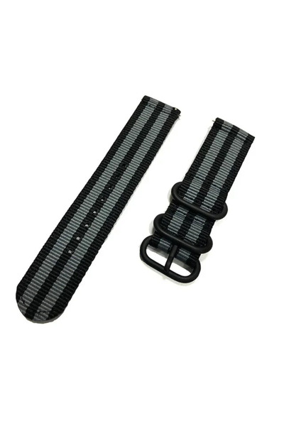 Choice50 18mm Black Grey 18mm 20mm 22mm 24mm Nylon Fabric Watch Bands Sport S...