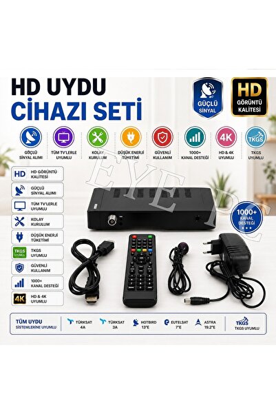 EYE PC HDMI Tv Uyumlu HD Uydu Cihazı Mini Garantili Mini Göz Böcek Uydu Tkgs ...
