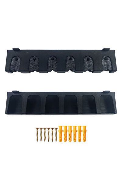 Choice Vertical style Easy To Install Black ABS Fishing Rod Bracket - Wall Mo...