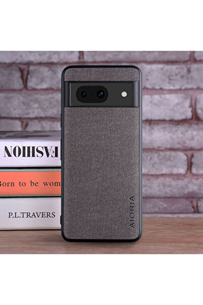 Choice 8 DarkGrey Luxury Textile Leather Case for Google Pixel 8 Pro 7 7A 6 6...