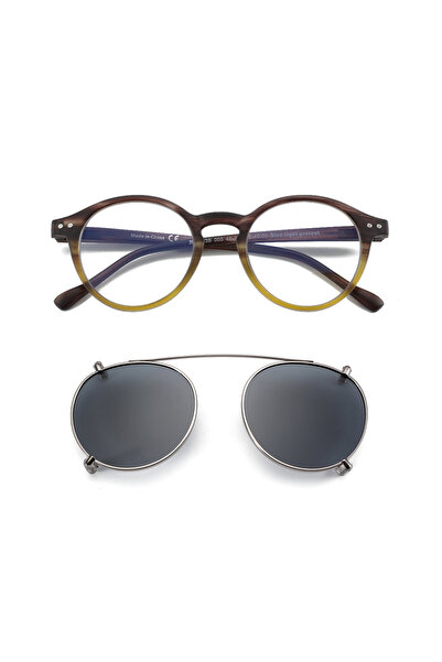 Choice12 ZENOTTIC 05 CRY BRN-SIL CLIP ZENOTTIC Steampunk Style Glasses (Anti ...
