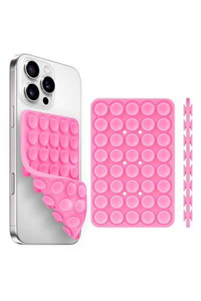 Choice Pink Silicone Suction Cup Phone Holde Multifunctional Fixed Anti-slip ...