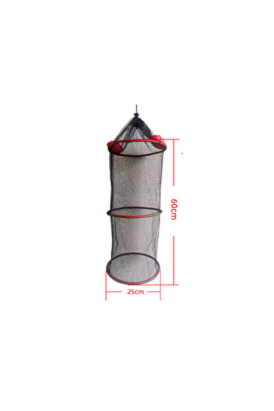 Choice 25x60cm Floating Fishing Net Thickened Woven Fish Shrimp Basket Portab...