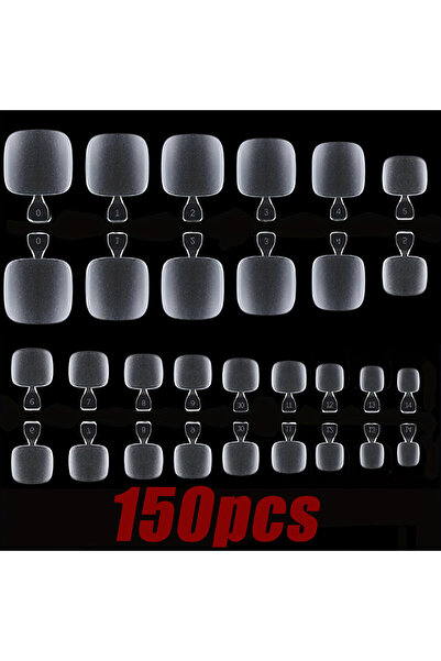 Choice WHITE 150Pcs Clear Press on Toenails with Nail Glue Kit No File Matte ...