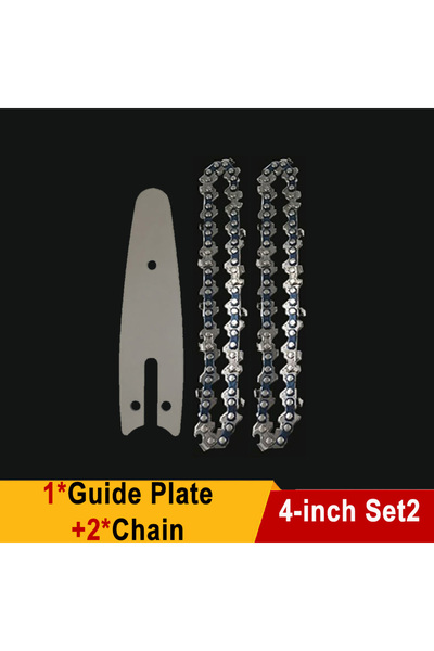 Choice14 4-inch Set2 4 Inch Saw Blade Chainsaw Chains and Guide Bar Mini Stee...