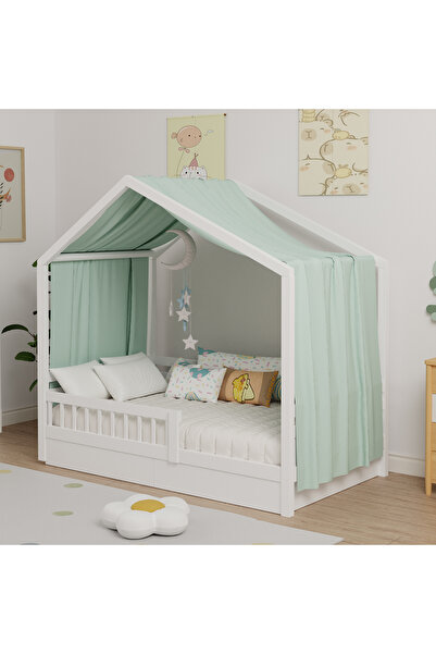 Choice3 135x420cm 1pcs green Bunk Bed Canopy 1/2-Piece Muslin Bunk Bed Canopy...