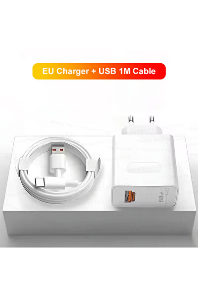 Choice5 كابل USB بقابس أوروبي لشاحن HONOR 88W ثنائي المنافذ لهواتف HUAWEI P60...