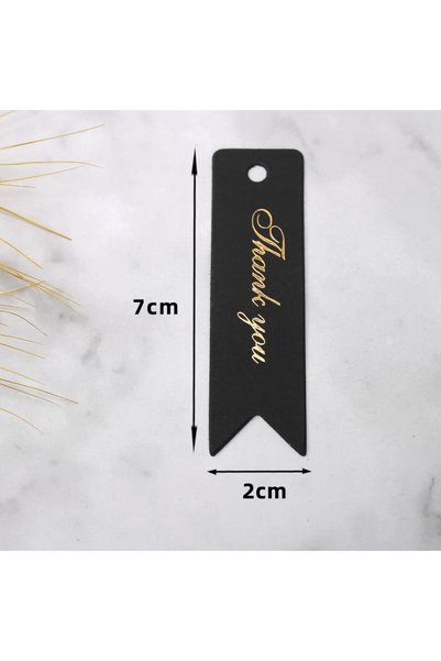 Choice 50pcs H1626-LH91BK-50P 50pcs Stamping Thank You Paper Card Tags Jewelr...