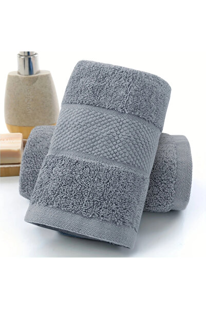 Choice4 32X72CM 1pc Dark Gray 100% Pure Cotton Bath Towel, Soft and Absorbent...