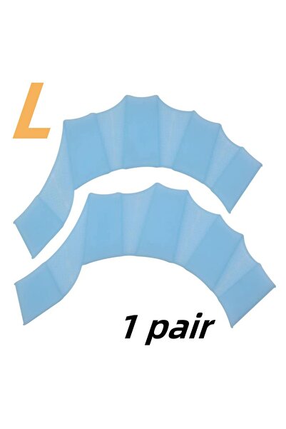 Choice Blue L 1 Pair Silicone Swimming Gloves Swim Fins Hand Webbed Palm Fing...