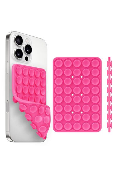 Choice Rose Pink Silicone Suction Cup Phone Holde Multifunctional Fixed Anti-...