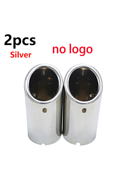 Choice 2pcs Silver Car Exhaust Pipe Muffler Tip Cover For Audi A4 B8 A3 8V 8P...