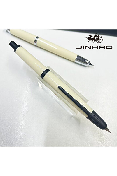 Choice12 EF white B clip Jinhao 20 Press Retractable Fountain Pen EF/F Nib wi...