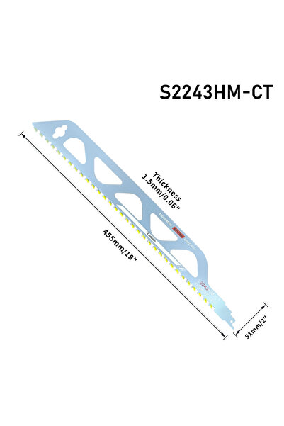 Choice3 شفرة منشار ترددي متعددة الاستخدامات من السبائك طراز S2243HM-CT لقطع ا...