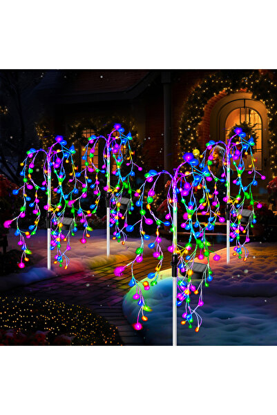 Choice أضواء LED خارجية RGB على شكل ألعاب نارية، زينة عيد الميلاد، تعمل بالطا...
