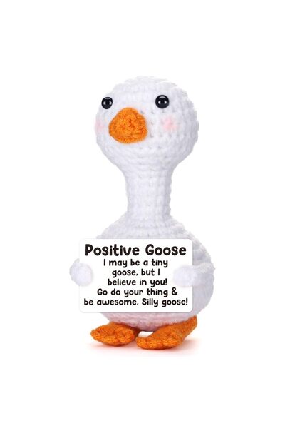 Choice11 Goose 1 Mini Positive Energy Crochet Animal, a Fun and Inspirational...