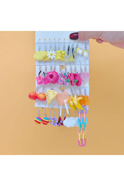 Choice13 style8-81 Cartoon Animal White Horse Daisy Resin Donut Earrings Set ...