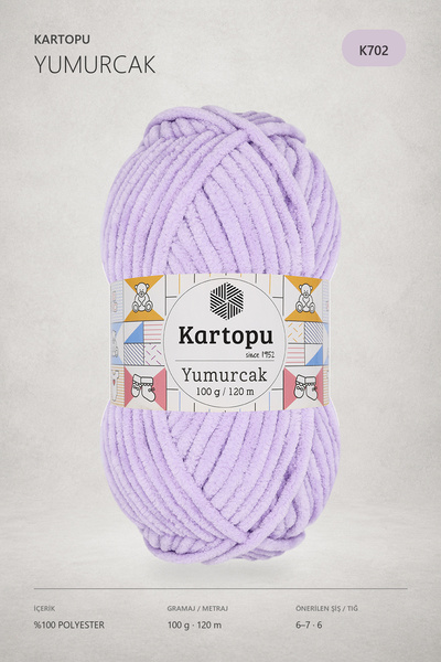 Kartopu Yumurcak El Örgü Ipi 100 Gr Lila K702
