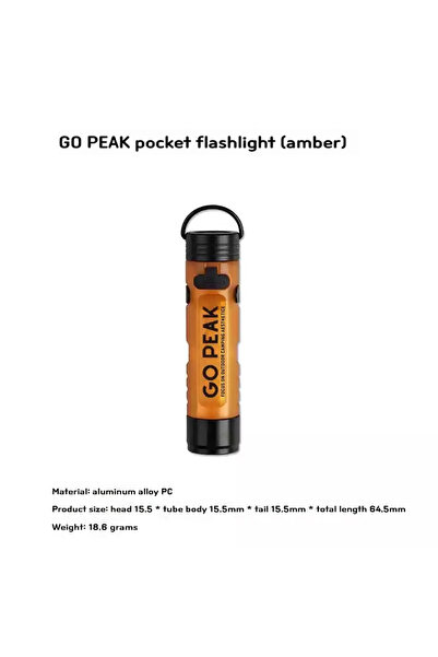 Choice Amber Gopeak Pocket Mini Flashlight Outdoor Key Clip Cap Ambient Led L...