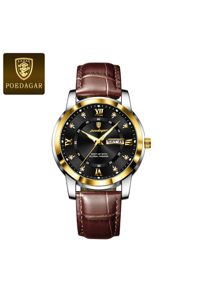 Choice 936 Gold Black L Luxury Business Male Watch Waterproof Luminous Week C...