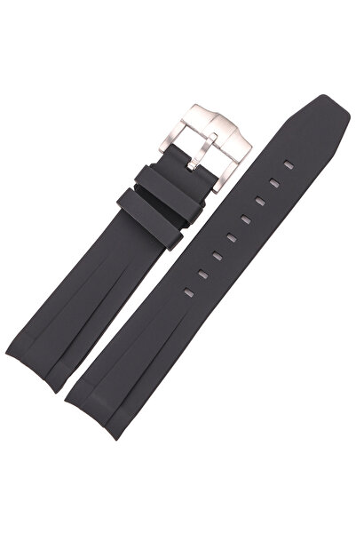 DUTRIEUX 20mm Black 20mm Curved End Watch Strap For Submariner Watchband Soft...