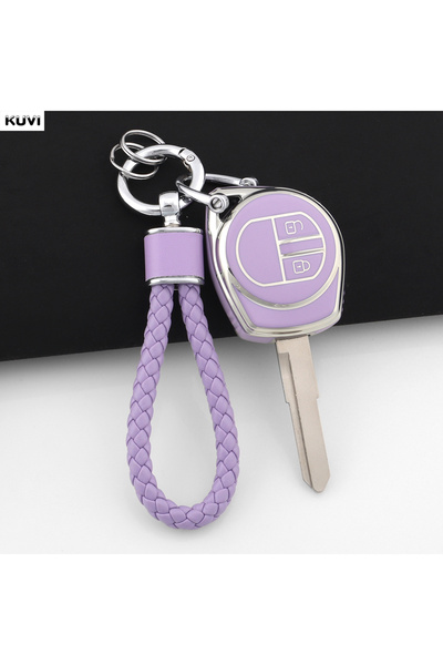 Choice9 Purple Set 2 Fashion TPU Car Key Case Cover For Suzuki SX4 Window Vit...