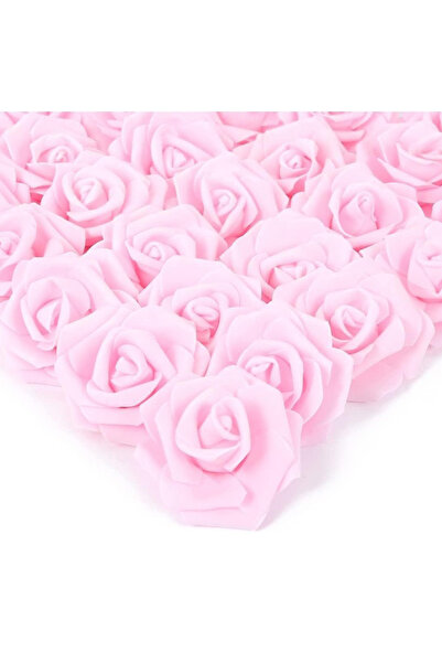 Choice8 50Pcs Light Pink 30/50Pcs Artificial Bridal Bouquet Foam Rose Flower ...