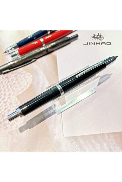 Choice EF Black Jinhao 20 Press Retractable Fountain Pen EF/F Nib with Conver...