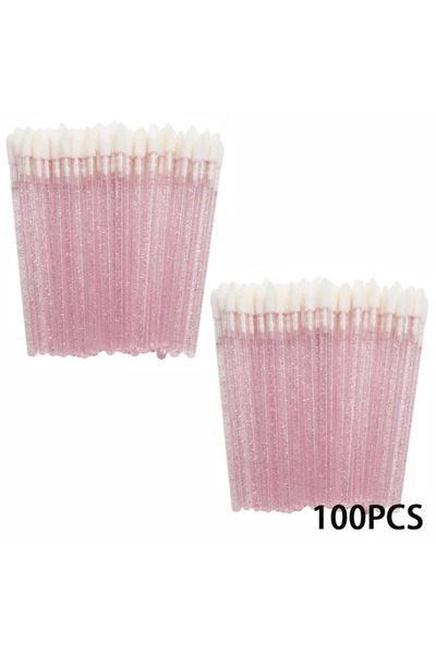 Choice4 TransparePink 100pcs Applicator Wands Wholesale Disposable Lip 100/30...
