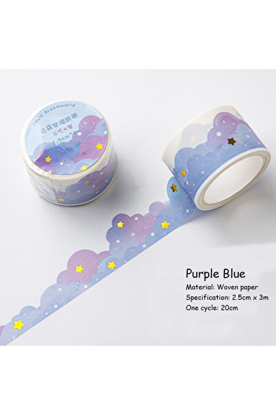 Choice3 Style E 3m/Roll Cute Cloud Sparkling Tapes Paper Decorative Journalin...