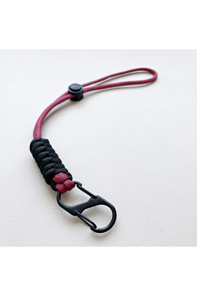 Choice 6pcs Wine Red 1pcs/2pcs/6pcs Hand woven Umbrella Rope Outdoor Keychain...