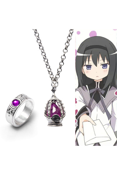 Choice 2pcs Anime Puella Magi Madoka Magica Soul Gem Necklace Crystal Pendant...