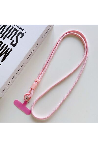 Choice16 B9Pink Personalize Trend Solid Color Mobile Phone Lanyard Diagonal S...