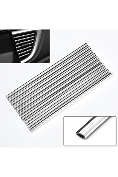 choice2 Silver 10pcs 10Pcs Car Air Conditioner Vent Outlet Decorative Strips ...
