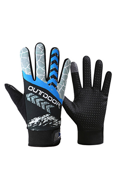 Choice8 Arrow Blue Cycling Gloves Men Anti-slip Full Finger Motorcycle Spring...