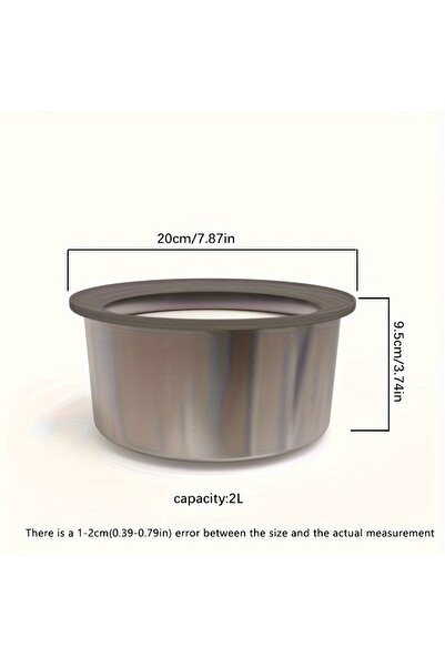 Choice1 2L Stainless Steel Dog Water Bowl Anti-Spill Floating Disk Design Slo...