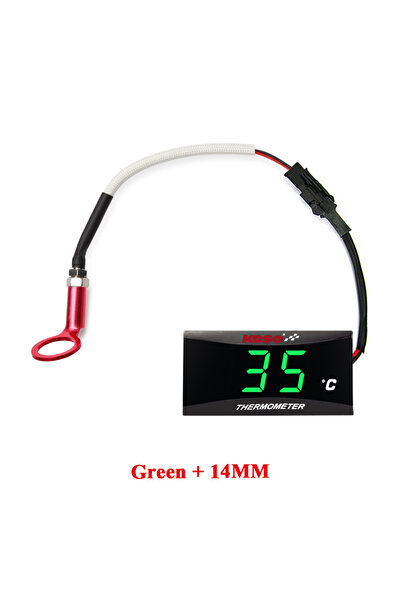 Choice7 green-14MM KOSO cylinder head temperature gauge Motorcycle LCD Digita...