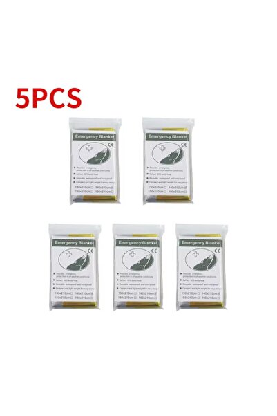 Choice1 5PCS-Gold-Silver 5-30Pc Outdoor Emergency Gold-Sliver Survival Blanke...