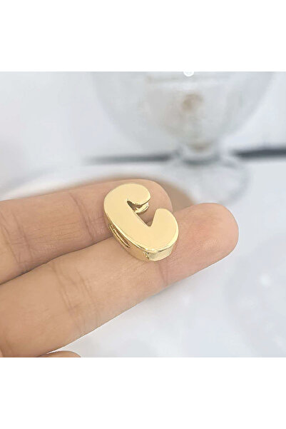 Choice C QMHJE Initial Alphabet Letter Spacer Beads for Bracelet Big Hole Sta...