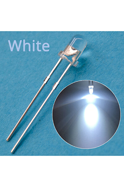 Choice 100PCS White 100/1000Pcs F3 3mm Round LED Assortment Kit Ultra Super B...