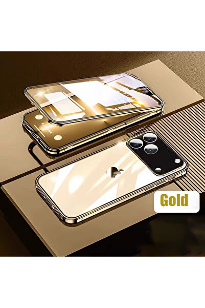 Choice iPhone17 Pro Max Gold 360 ° Full Protection Metal Magnetic Double-Side...