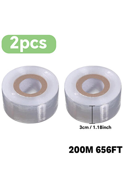 choice2 3cmx200mx2pc 200M PE Grafting Tape Film Self-adhesive for Fruit Tree ...
