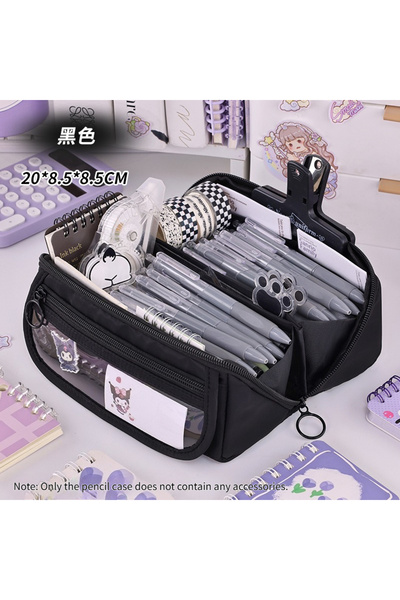 Choice5 black Large-capacity Pencil Case, Multi-functional Desktop Finishing ...
