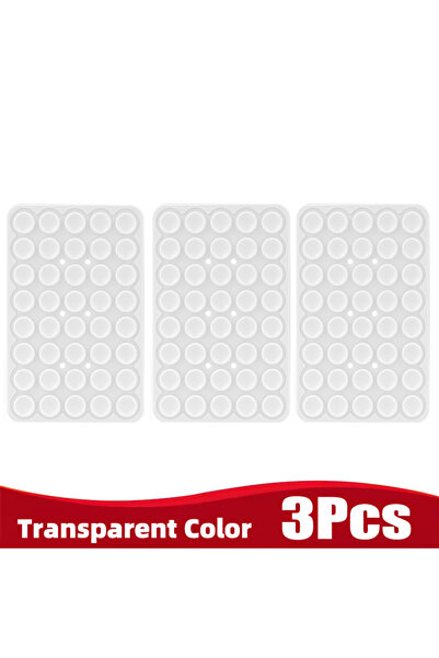 Choice Transparent 3Pcs Silicone Suction Cup Phone Holde Multifunctional Fixe...