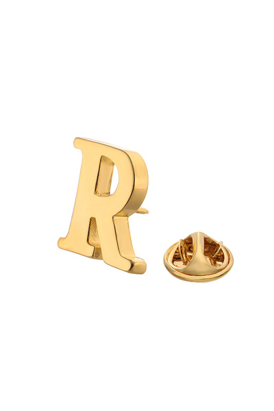 Choice22 R Classic Men's and Women's Brooches A-Z Letter Initial Lapel Pin Co...
