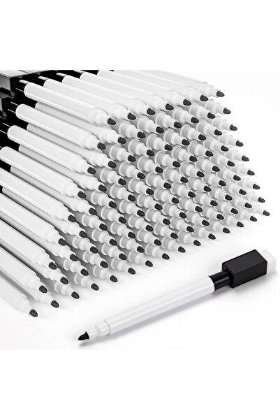 Choice 100 PCS 100Pcs Whiteboard Marker Pens Fine Point Tip with Eraser Cap M...