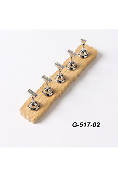 Choice G-517-02 Magnetic Practice Nail Holder Stylish Wooden Nails Display Ge...