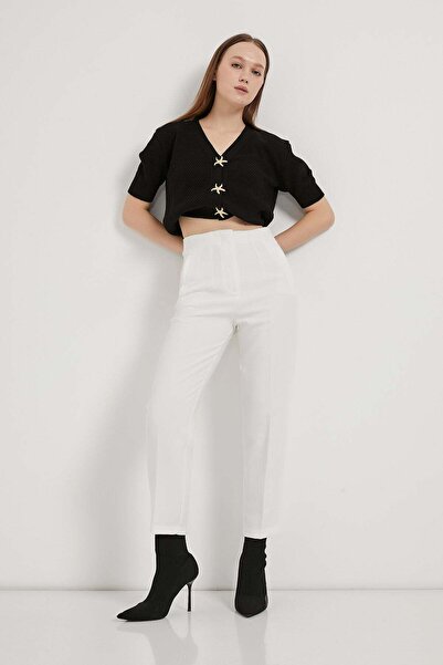 Arma Life Women's High Waist Pencil Basic Skinny White Pants