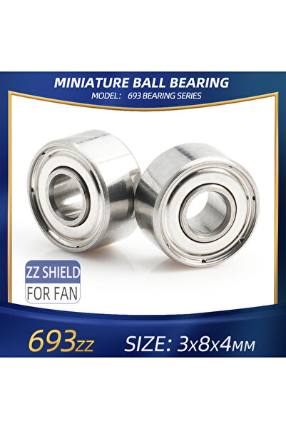 Choice4 10Pcs 693zz Fan ABEC-7 FUSHI 693 Bearing 3x8x4 mm 10Pcs Steel/Ceramic...
