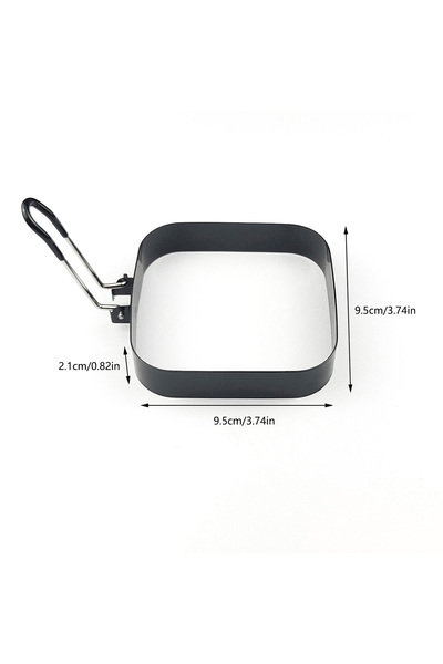 Choice6 Black Square 19 styles Stainless Steel Egg Ring Non-Stick Egg Ring, M...